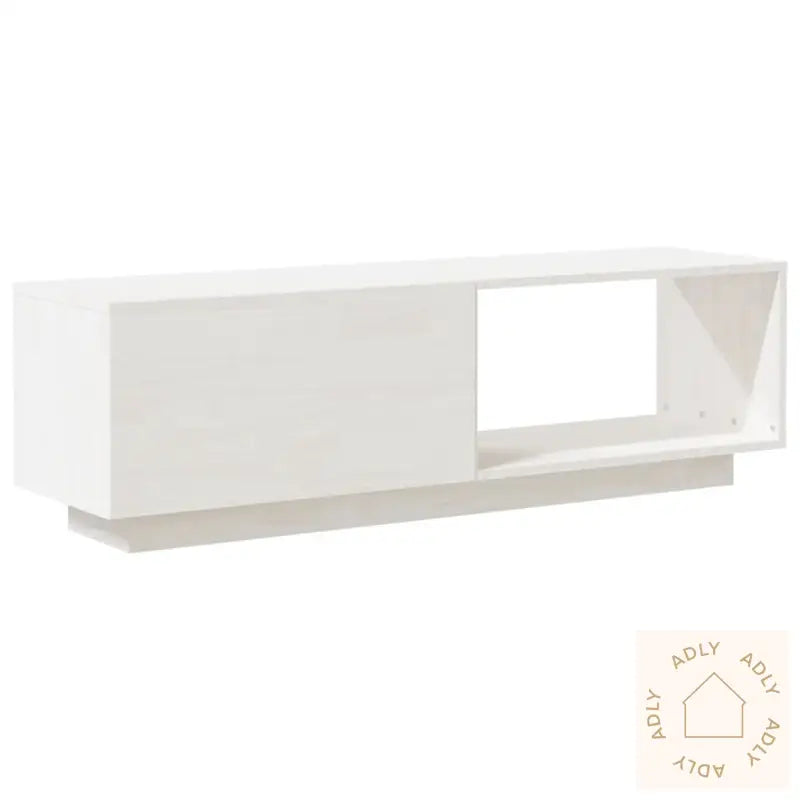 Tv-Benk 110X30X33,5 Cm Heltre Furu Hvit