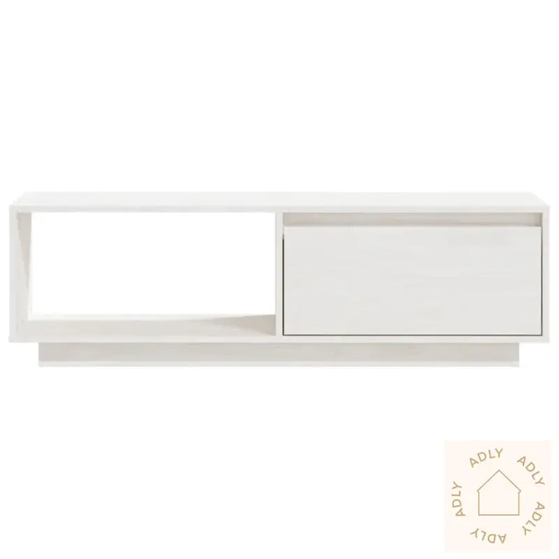 Tv-Benk 110X30X33,5 Cm Heltre Furu Hvit