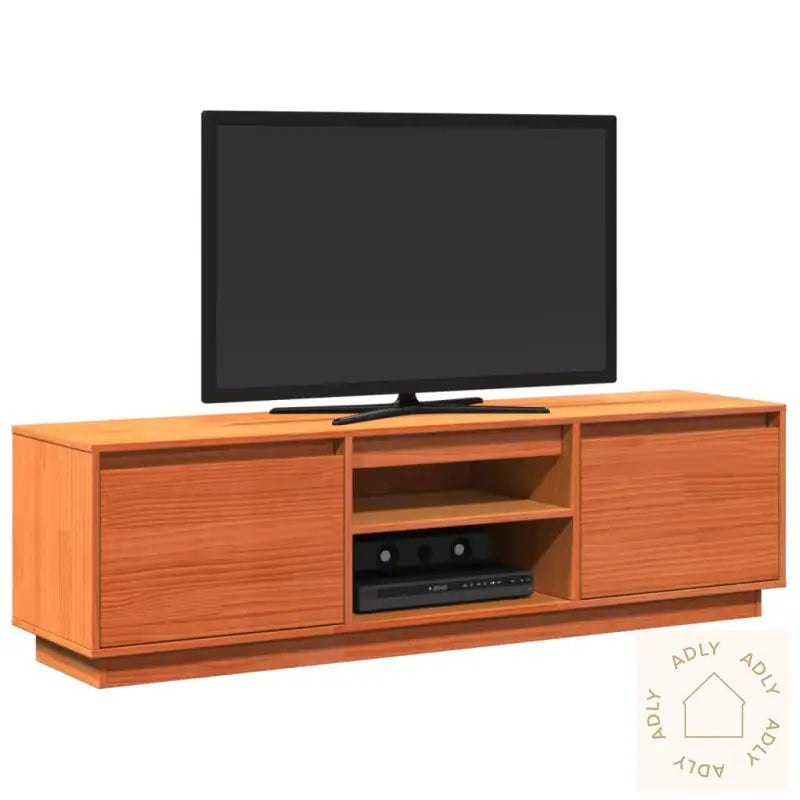 Tv-Benk Voksbrun 140X35X40 Cm Heltre Furu
