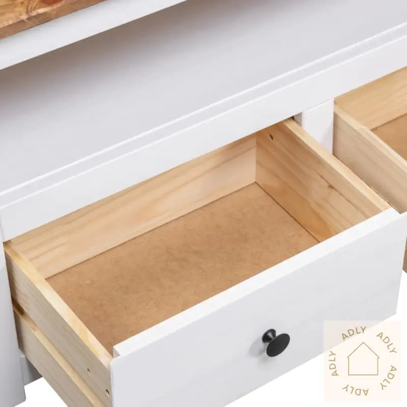 Tv-Hjørneskap Hvit 93X49X49 Cm Heltre Furu Panama Range