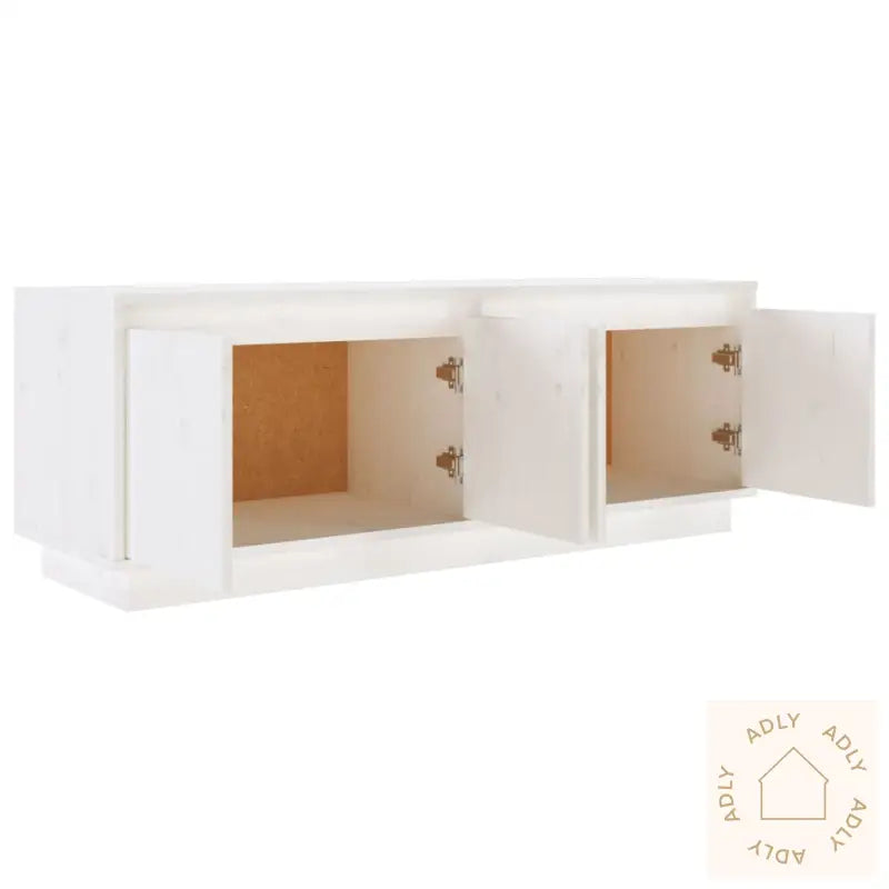Tv-Benk Hvit 110X34X40 Cm Heltre Furu