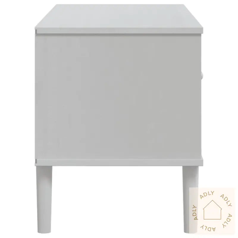 Tv-Benk Senja Rotting-Utseende Hvit 106X40X49Cm Cm Heltre Furu