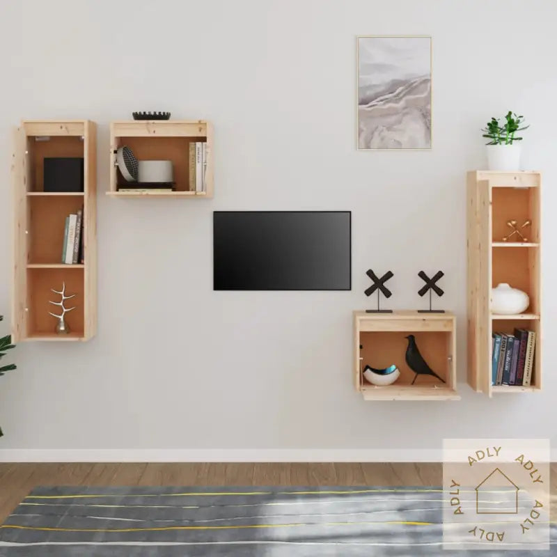 Tv-Benker 4 Stk Heltre Furu