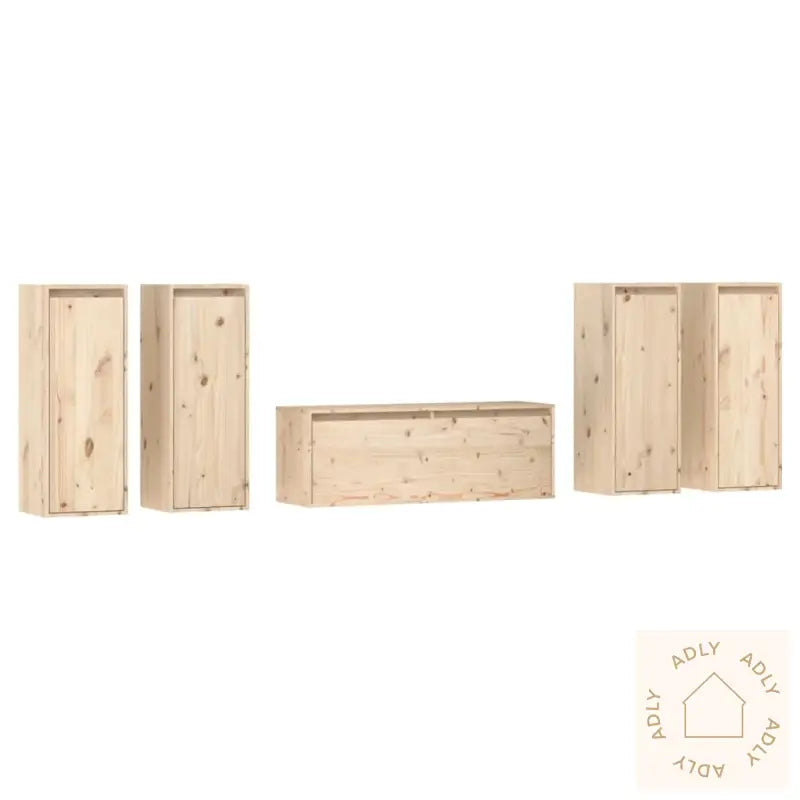 Tv-Benker 5 Stk Heltre Furu