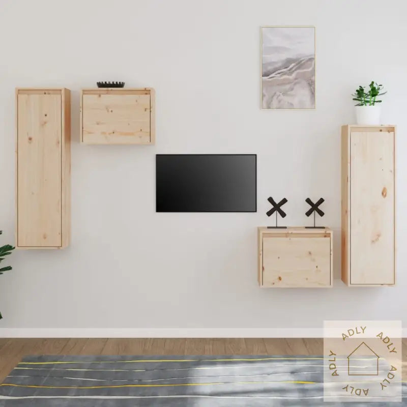 Tv-Benker 4 Stk Heltre Furu