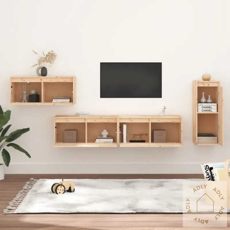 Tv-Benker 4 Stk Heltre Furu