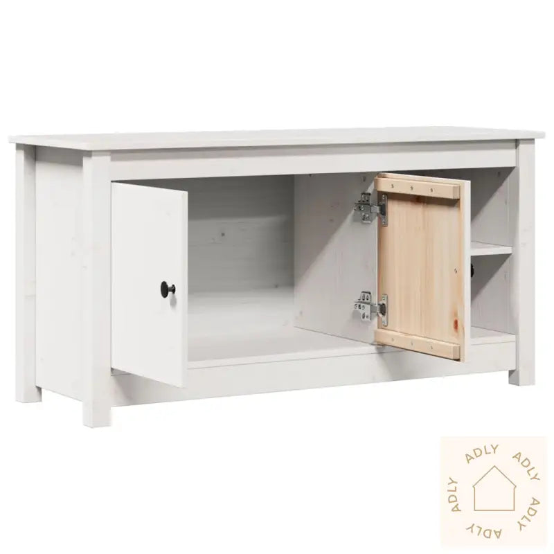 Tv-Benk Hvit 103X36,5X52 Cm Heltre Furu