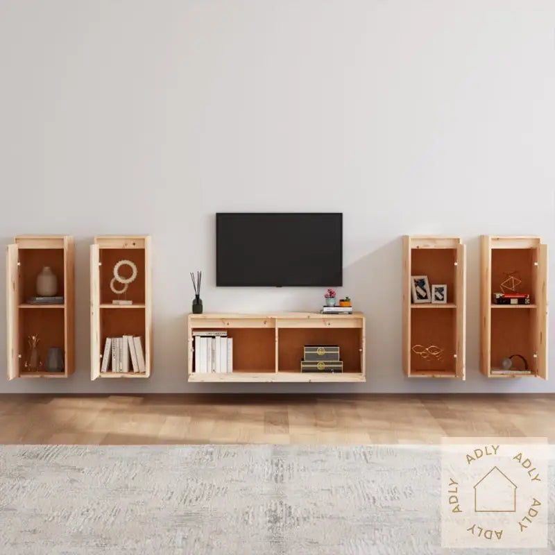 Tv-Benker 5 Stk Heltre Furu
