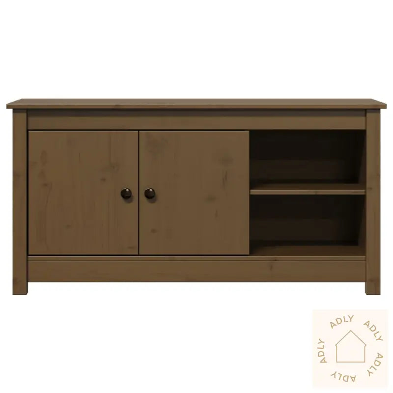 Tv-Benk Honningbrun 103X36,5X52 Cm Heltre Furu