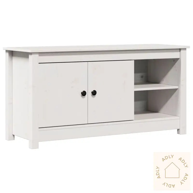 Tv-Benk Hvit 103X36,5X52 Cm Heltre Furu
