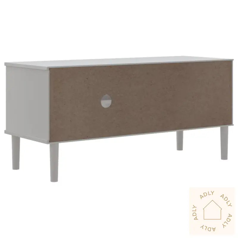 Tv-Benk Senja Rotting-Utseende Hvit 106X40X49Cm Cm Heltre Furu