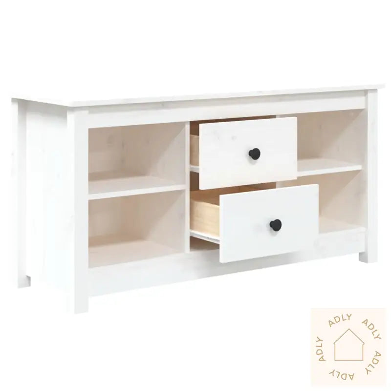 Tv-Benk Hvit 103X36,5X52 Cm Heltre Furu