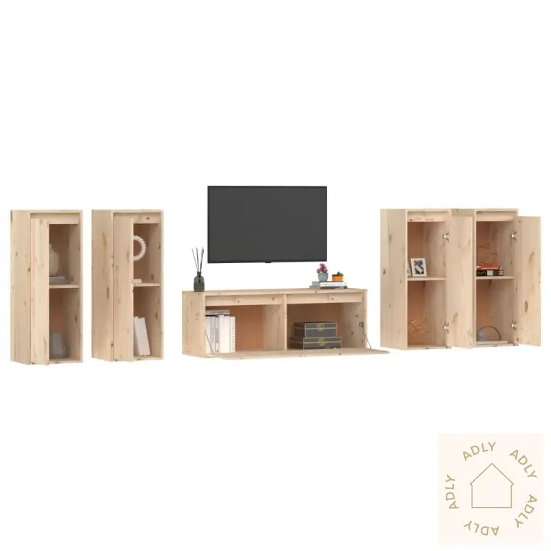 Tv-Benker 5 Stk Heltre Furu