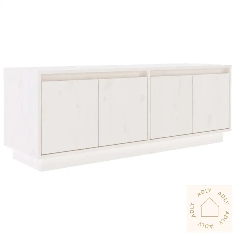 Tv-Benk Hvit 110X34X40 Cm Heltre Furu