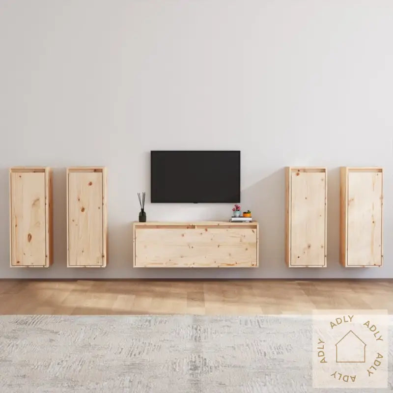 Tv-Benker 5 Stk Heltre Furu
