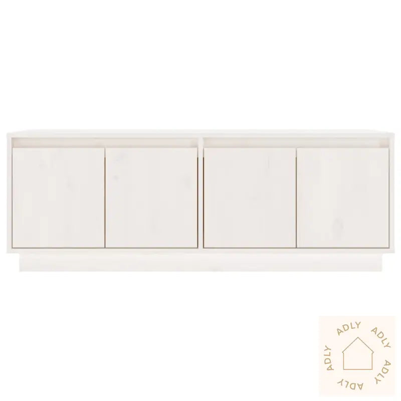 Tv-Benk Hvit 110X34X40 Cm Heltre Furu