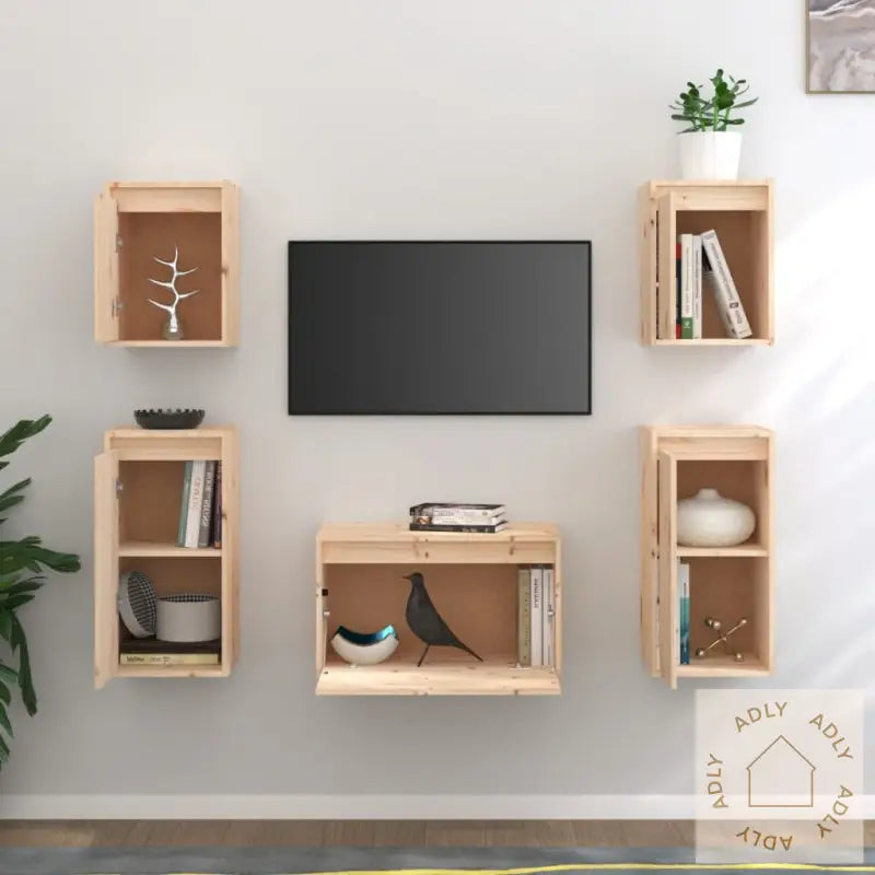 Tv-Benker 5 Stk Heltre Furu