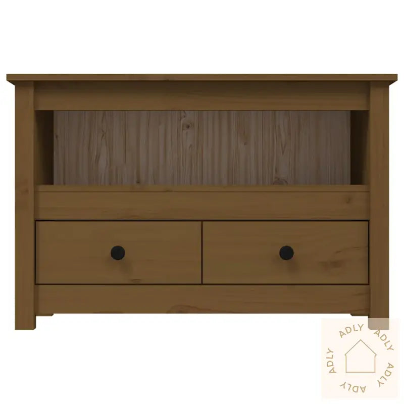 Tv-Benk Honningbrun 79X35X52 Cm Heltre Furu