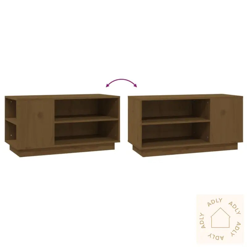Tv-Benk Honningbrun 80X35X40,5 Cm Heltre Furu