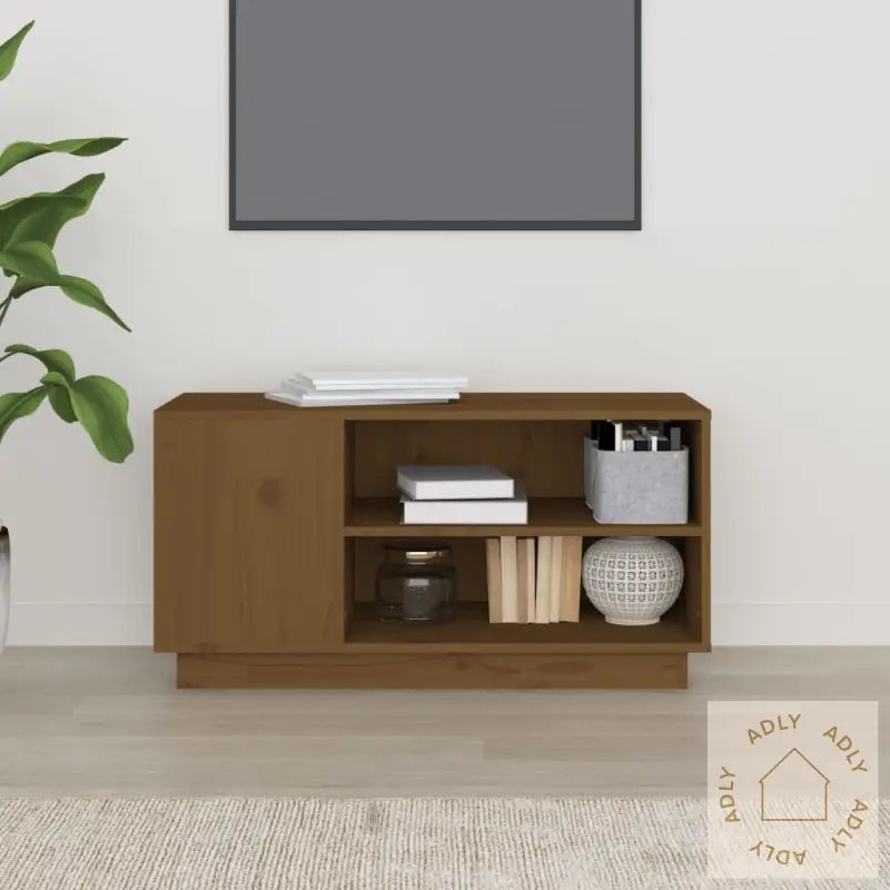 Tv-Benk Honningbrun 80X35X40,5 Cm Heltre Furu
