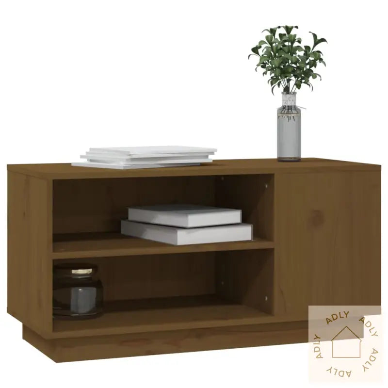 Tv-Benk Honningbrun 80X35X40,5 Cm Heltre Furu