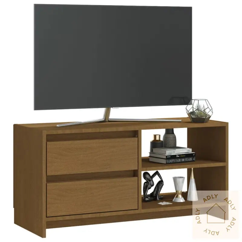 Tv-Benk 80X31X39 Cm Heltre Furu Honningbrun