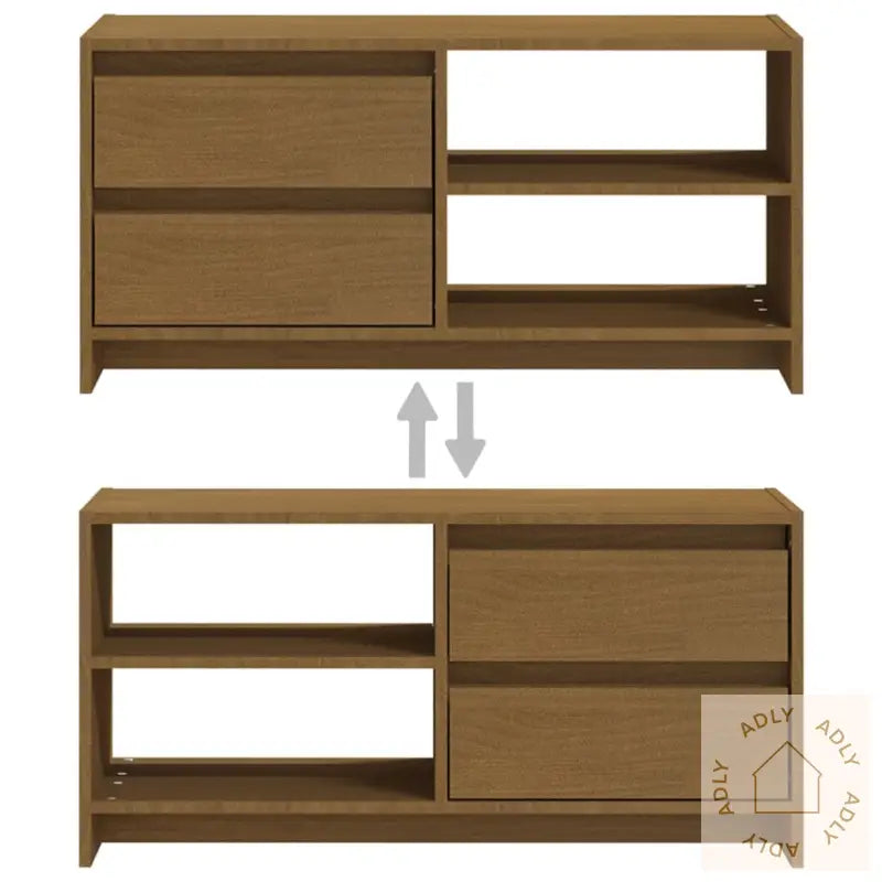 Tv-Benk 80X31X39 Cm Heltre Furu Honningbrun