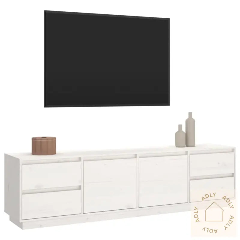 Tv-Benk Hvit 176X37X47,5 Cm Heltre Furu