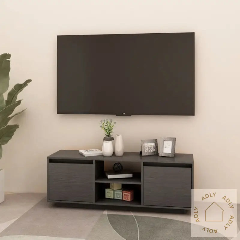 Tv-Benk 110X30X40 Cm Heltre Furu Grå