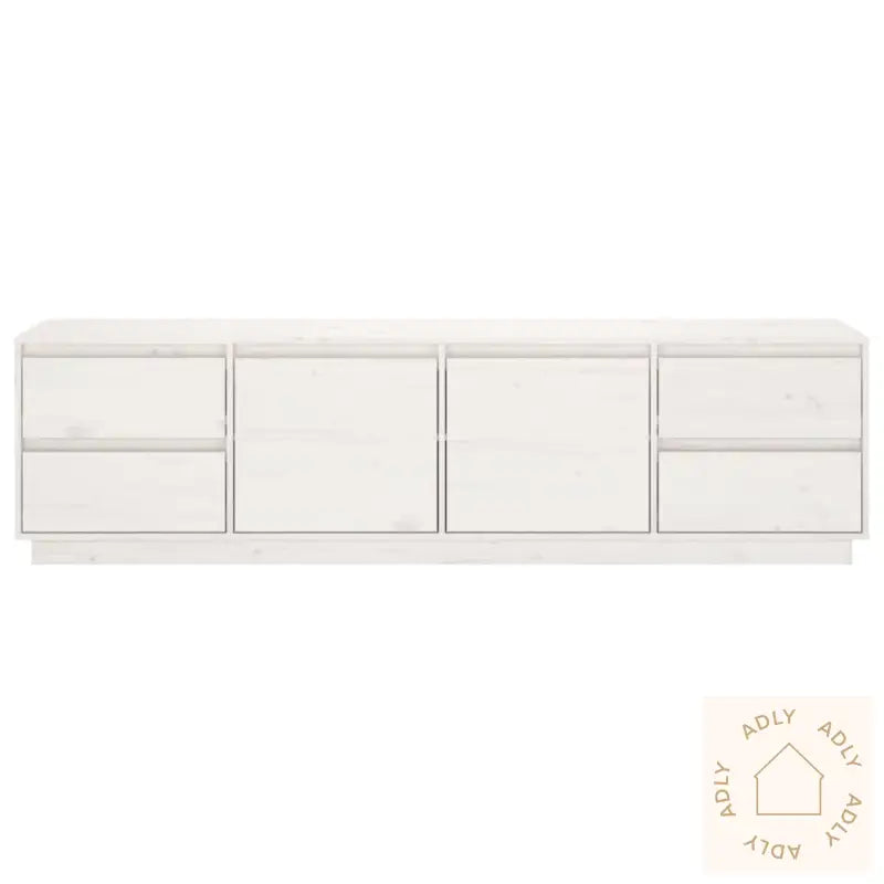 Tv-Benk Hvit 176X37X47,5 Cm Heltre Furu