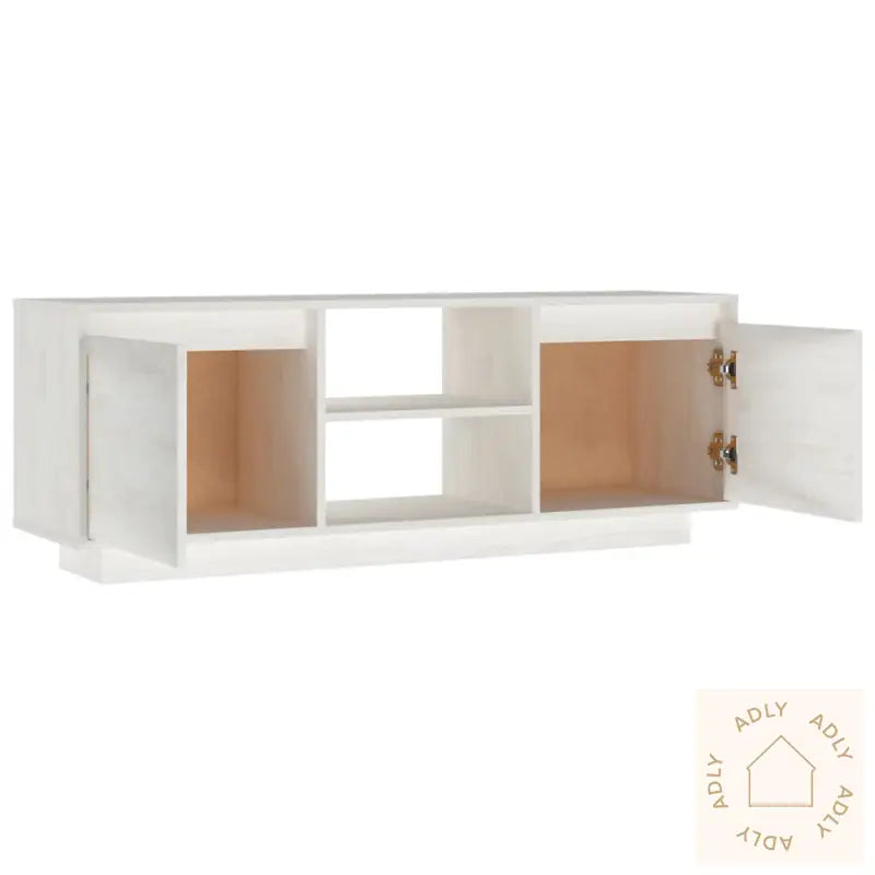 Tv-Benk 110X30X40 Cm Heltre Furu Hvit