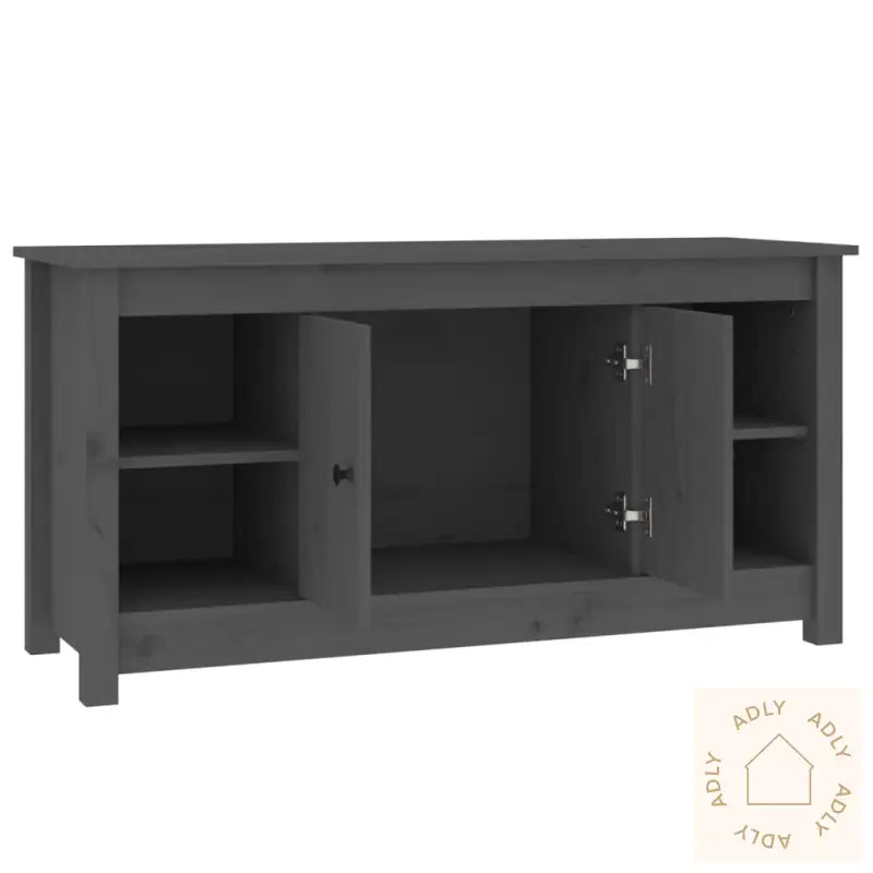 Tv-Benk Grå 103X36,5X52 Cm Heltre Furu