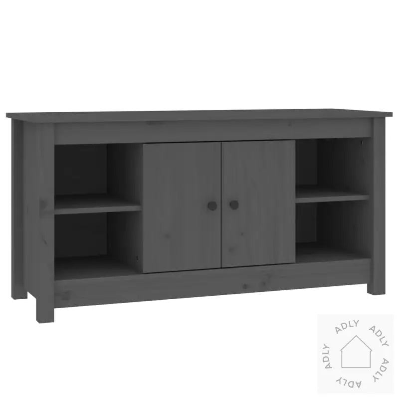 Tv-Benk Grå 103X36,5X52 Cm Heltre Furu