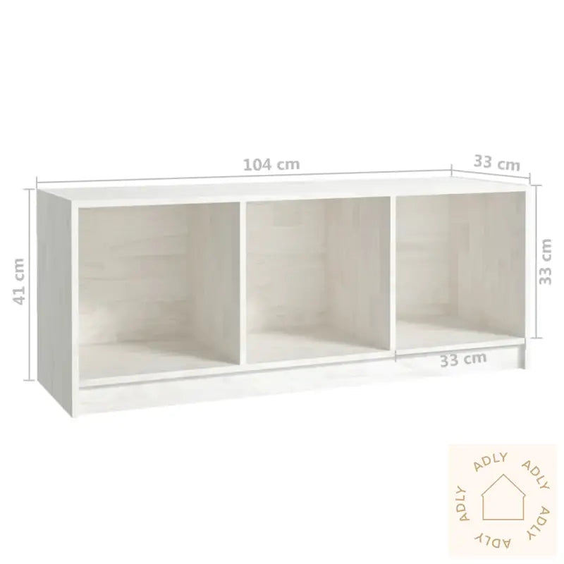 Tv-Benk Hvit 104X33X41 Cm Heltre Furu