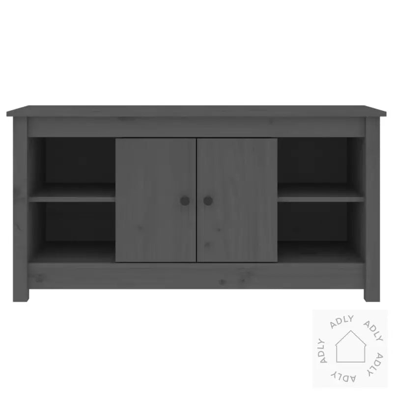 Tv-Benk Grå 103X36,5X52 Cm Heltre Furu