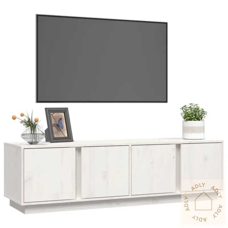 Tv-Benk Hvit 140X40X40 Cm Heltre Furu
