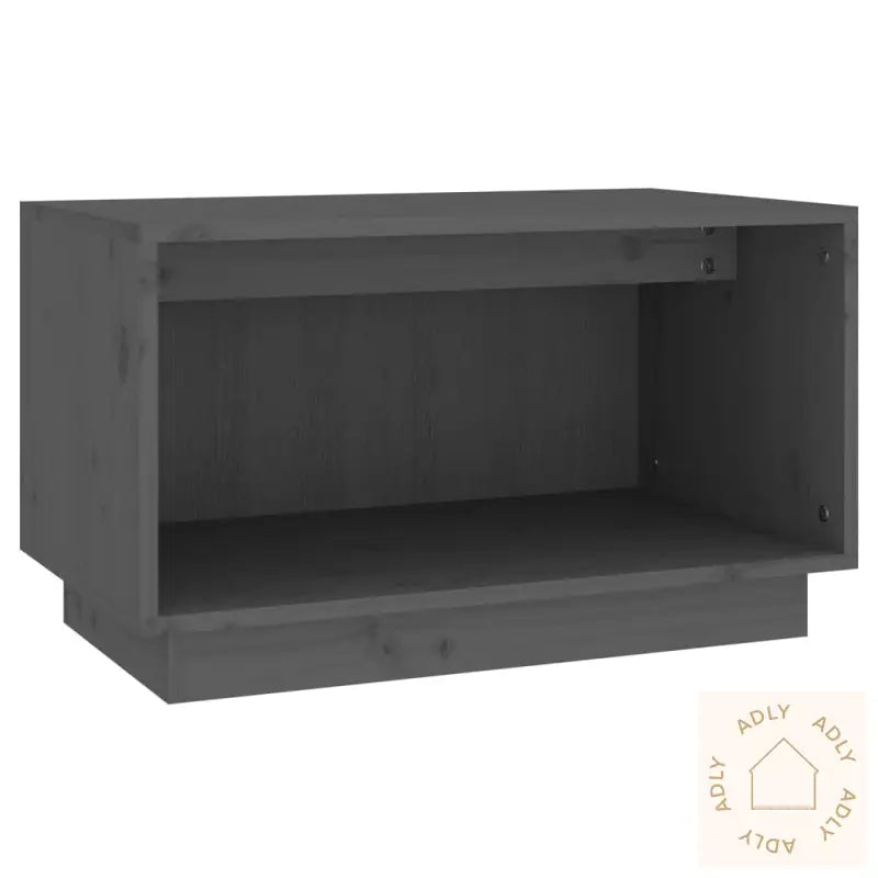 Tv-Benk Grå 60X35X35 Cm Heltre Furu
