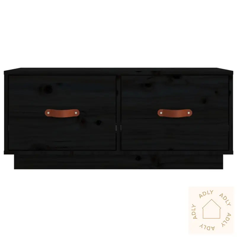 Tv-Benk Svart 80X34X35 Cm Heltre Furu