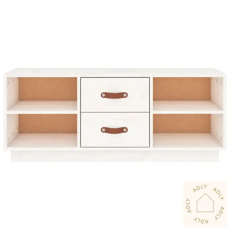 Tv-Benk Hvit 100X34X40 Cm Heltre Furu