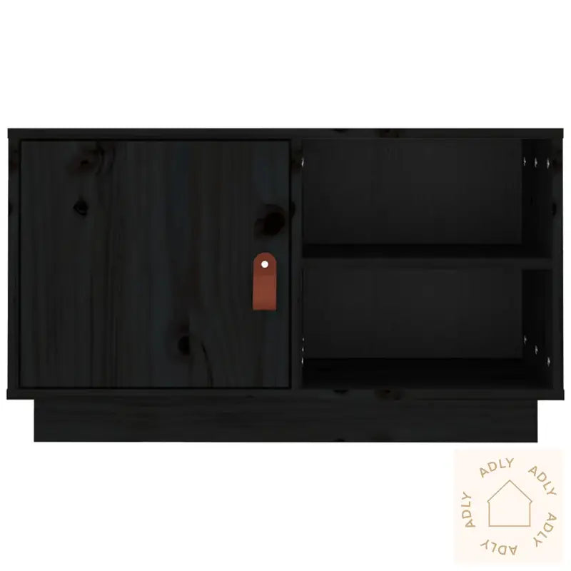 Tv-Benk Svart 70X34X40 Cm Heltre Furu