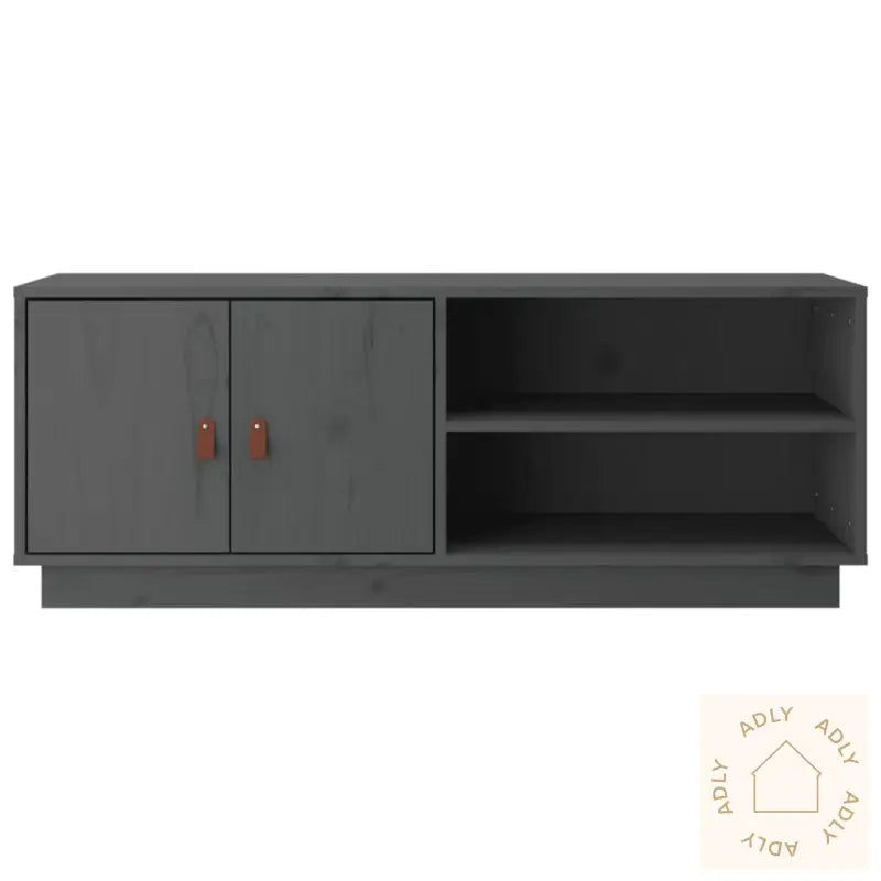 Tv-Benk Grå 105X34X40 Cm Heltre Furu