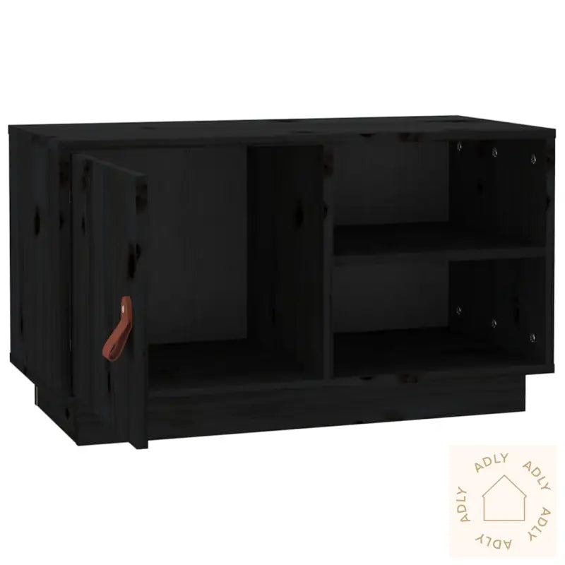 Tv-Benk Svart 70X34X40 Cm Heltre Furu