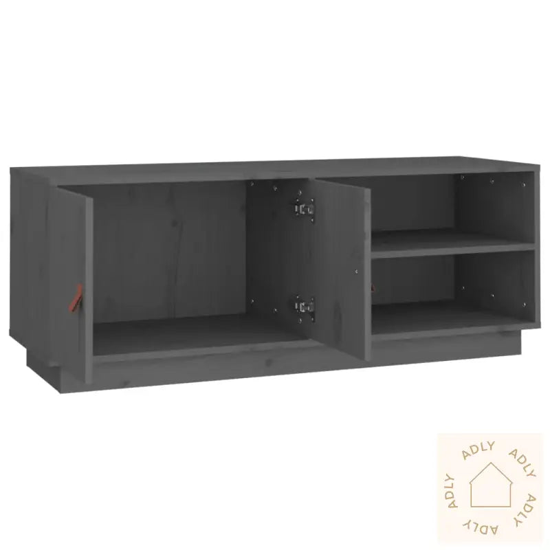 Tv-Benk Grå 105X34X40 Cm Heltre Furu