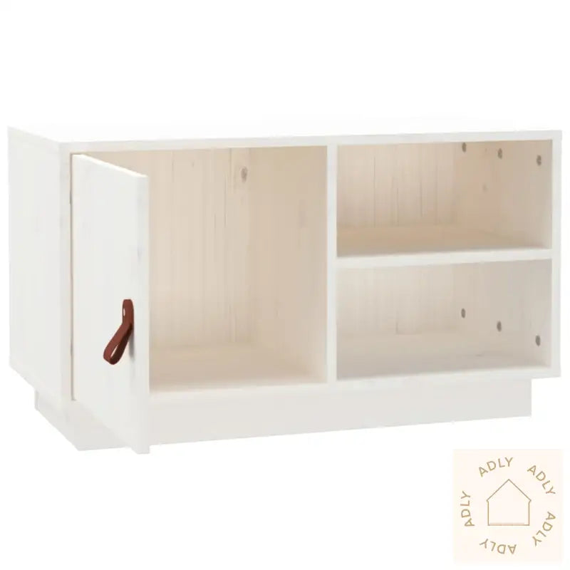Tv-Benk Hvit 70X34X40 Cm Heltre Furu