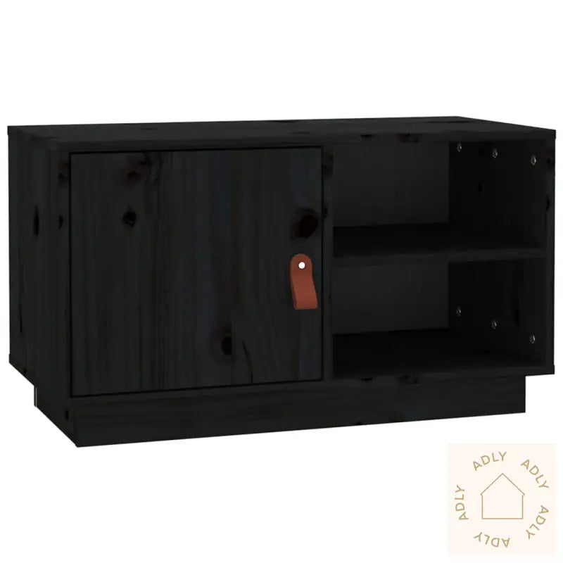 Tv-Benk Svart 70X34X40 Cm Heltre Furu