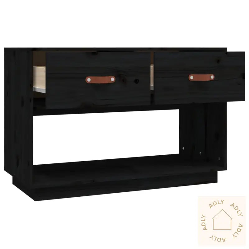 Tv-Benk Svart 90X40X60 Cm Heltre Furu
