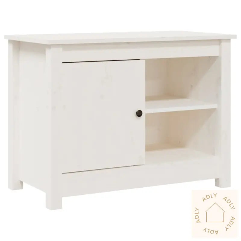 Tv-Benk Hvit 70X36,5X52 Cm Heltre Furu