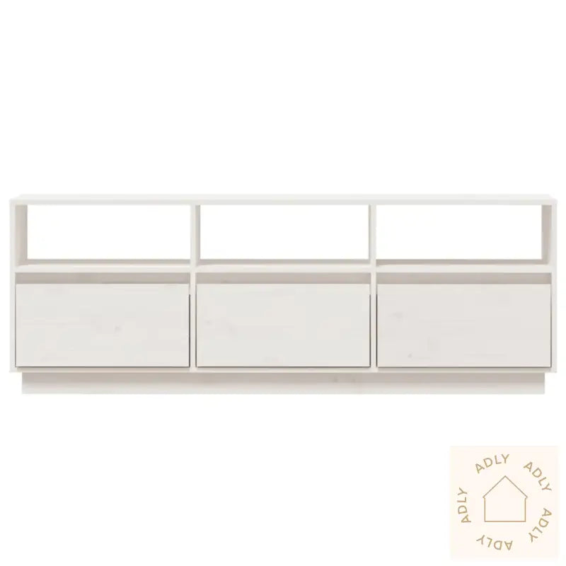 Tv-Benk Hvit 140X37X50 Cm Heltre Furu