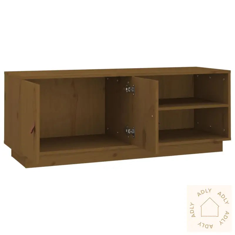 Tv-Benk Honningbrun 105X34X40 Cm Heltre Furu