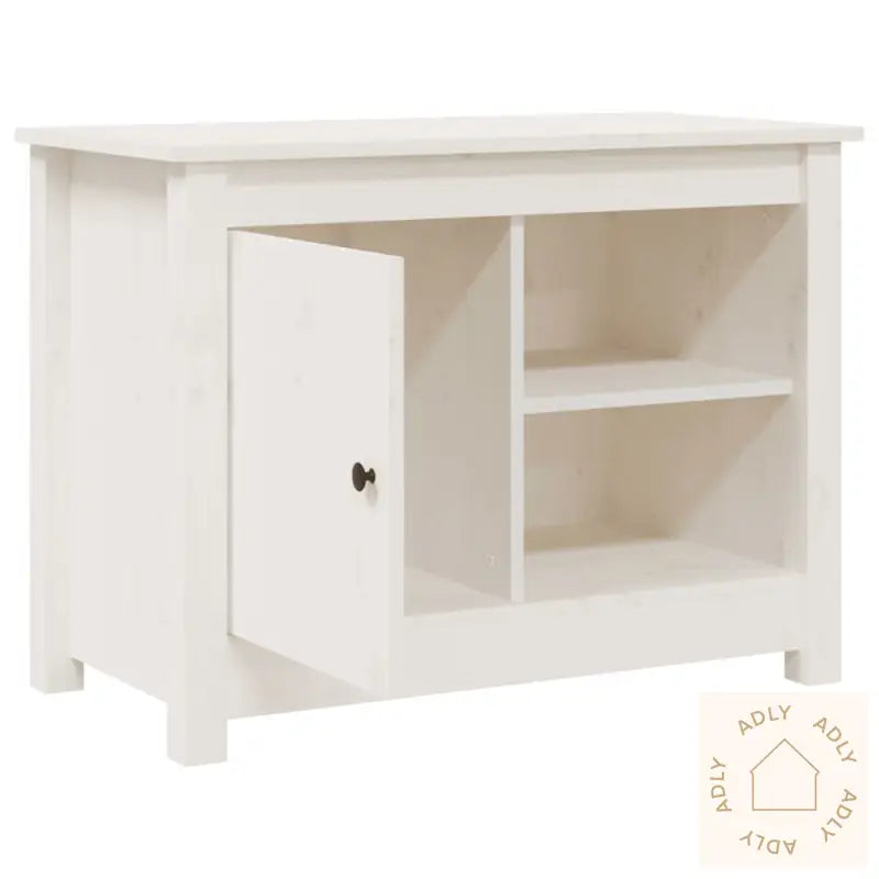 Tv-Benk Hvit 70X36,5X52 Cm Heltre Furu